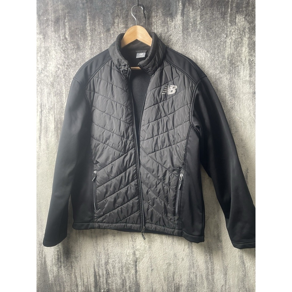 New Balance Womens Black Collar Jacket size Large - Picture 1 of 6
